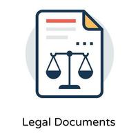 Trendy Legal Document vector