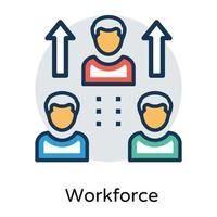 Trendy Organizational Workforce vector