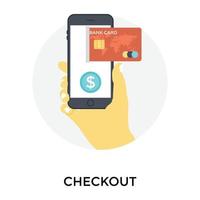 Trendy Checkout Concepts vector
