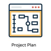 Trendy Project Planning vector