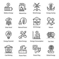 Pack of Eco Energy Icons vector