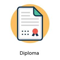 Trendy Diploma Concepts vector