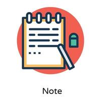 Trendy Notepad Concepts vector