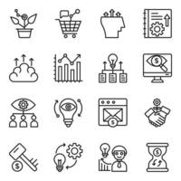 Growth Hacking Line Vector Icons