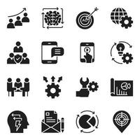 Pack of Business Glyph Vector Icons