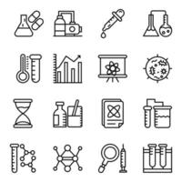 Pack of Biochemistry Education Line Vector Icons