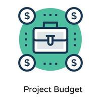 Trendy Project Budget vector