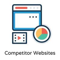 Trendy Competitors Website vector