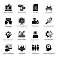 Pack of Reputation Management Icons vector