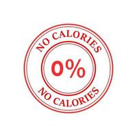 No calories logo design template illustration. this is suitable for  product label vector