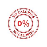 No calories logo design template illustration. this is suitable for  product label vector