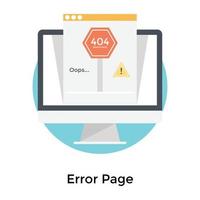 Trendy Website Warning vector