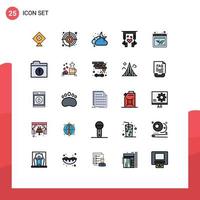 25 Creative Icons Modern Signs and Symbols of increase browser moon arrow nature Editable Vector Design Elements