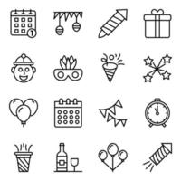 Pack of Celebrations Line Vector Icons