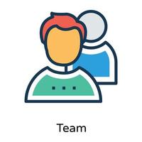 Trendy Team Collaboration vector