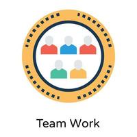 Trendy Team Collaboration vector