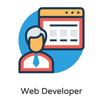 Trendy Programmer Concepts vector