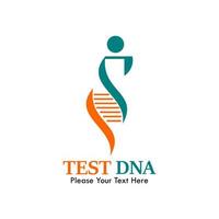 People DNA helix vector logo template.