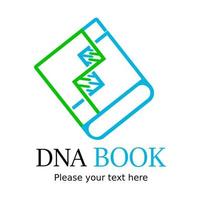 Dna data book logo design template illsutration. vector