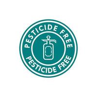 ilustración de plantilla de diseño de logotipo libre de pesticidas. esta es una etiqueta de producto adecuada vector