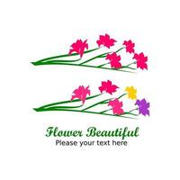 Flower beautiful logo design template illustration. there ara flower, this is good for nature vector