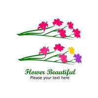 Flower beautiful logo design template illustration. there ara flower, this is good for nature vector