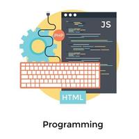 Trendy HTML Concepts vector
