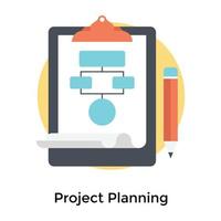 Trendy Project Planning vector