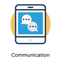 Trendy Mobile Chatting vector