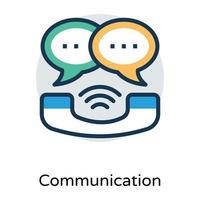 Trendy Telecommunication Concepts vector