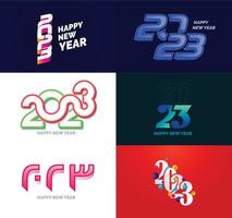 Big Set of 2023 Happy New Year logo text design 2023 number design template vector