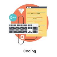 Trendy Coding Concepts vector