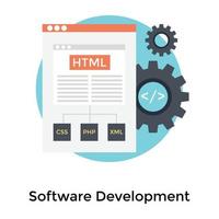 Trendy Software Development vector