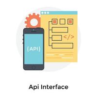 Trendy API Interface vector