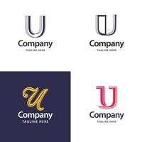 Letter U Big Logo Pack Design Creative Modern logos design for your business vector