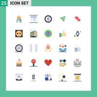 Pack of 25 Modern Flat Colors Signs and Symbols for Web Print Media such as marshmallow camping bluetooth computer pin Editable Vector Design Elements