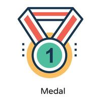 conceptos de medallas de moda vector