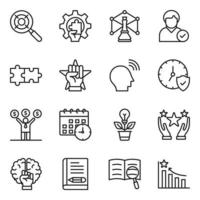 Millionaire Habits and Talent Line Vector Icons