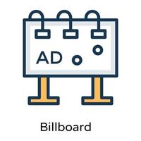 Trendy Advertising Signboard vector