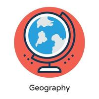 Trendy Table Globe vector