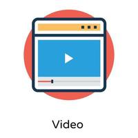 Trendy Video Tutorial vector