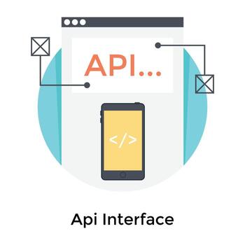 Trendy API Interface vector