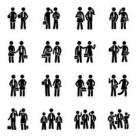 Pack of Office People Icons vector