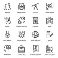 Pack of School Line Vector Icons