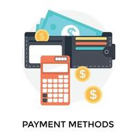 Trendy Payment Methods vector