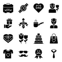 Fathers Day Equipment Vector Icons