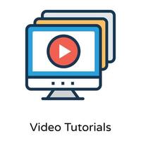 Trendy Video Tutorial vector