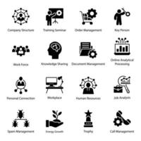 Pack of Company Management Icons vector