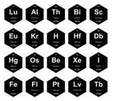 20 Preiodic table of the elements Icon Pack Design vector