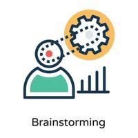 Trendy Brainstorming Concepts vector